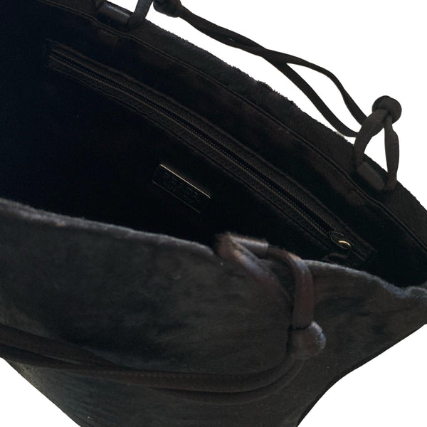 Prada Black Calf Hair Mini Shoulder Bag - Handbags