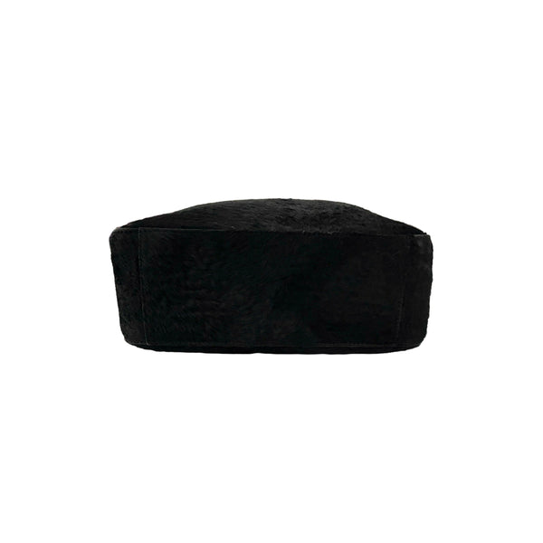 Prada Black Calf Hair Top Handle Bag - Handbags