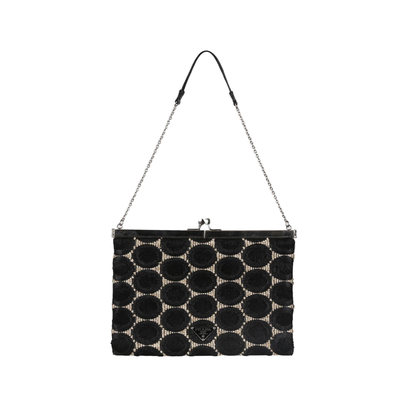 Prada Black Circle Mini Chain Bag - Handbags