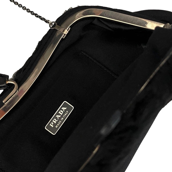 Prada Black Kisslock Chain Bag - Handbags