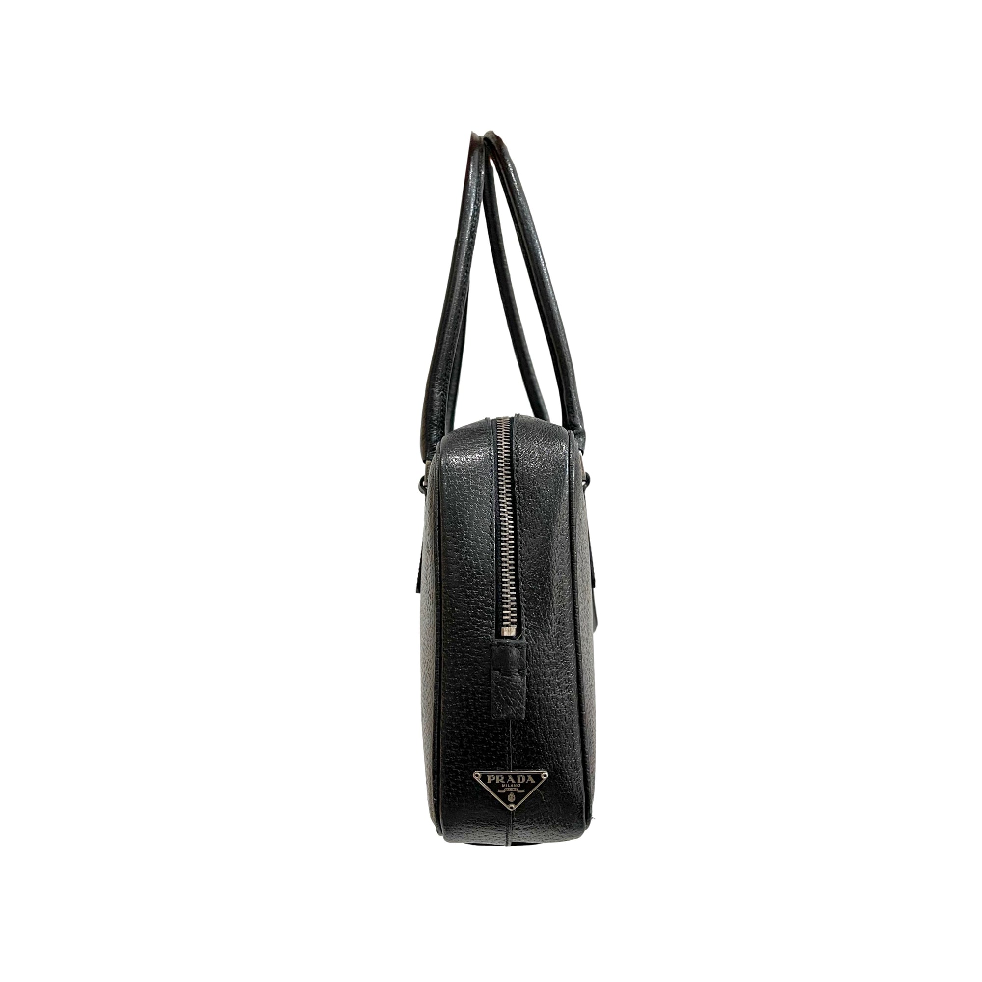 Prada Black Leather Shoulder Bag - Handbags