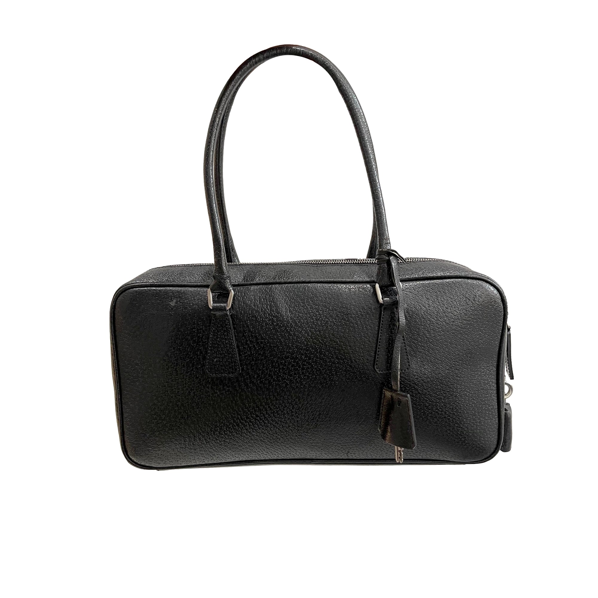 Prada Black Leather Shoulder Bag - Handbags