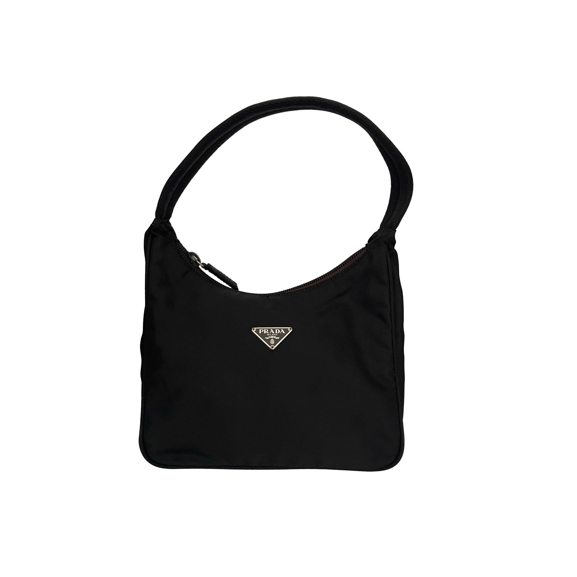Prada Black Mini Nylon Shoulder Bag - Handbags