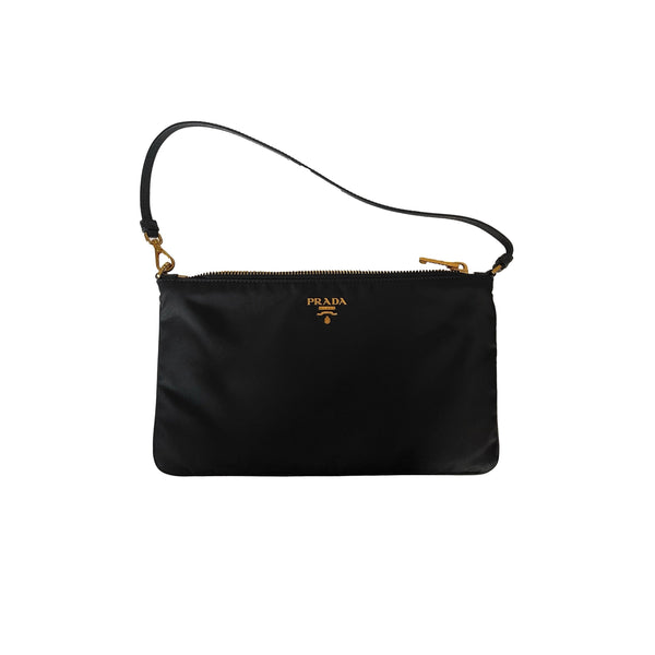 Prada Black Nylon Mini Shoulder Bag - Handbags