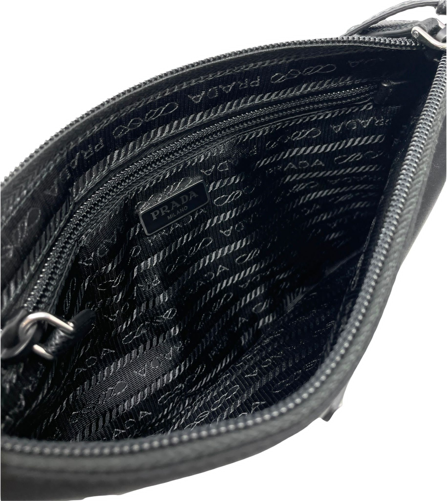 Prada Black Nylon Mini Shoulder Bag - Handbags