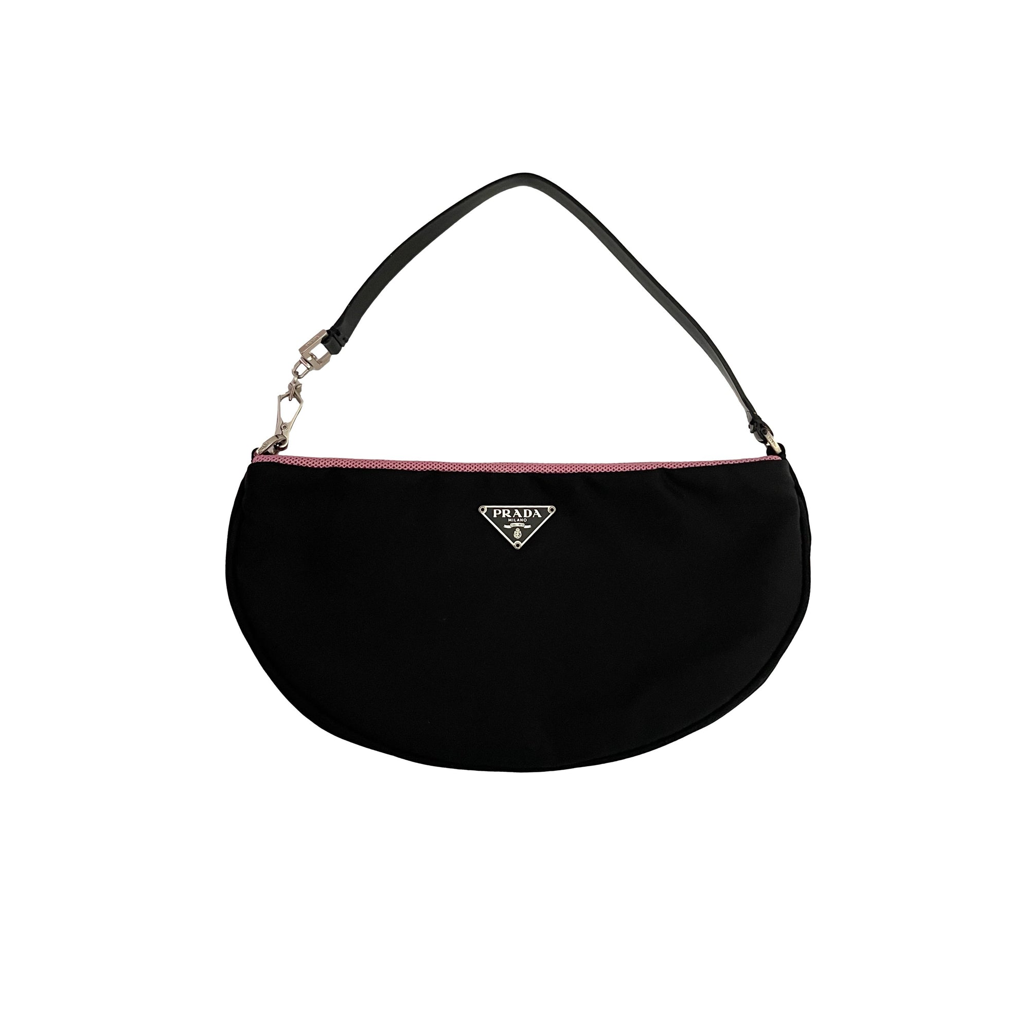 Prada Black Nylon Mini Shoulder Bag - Handbags