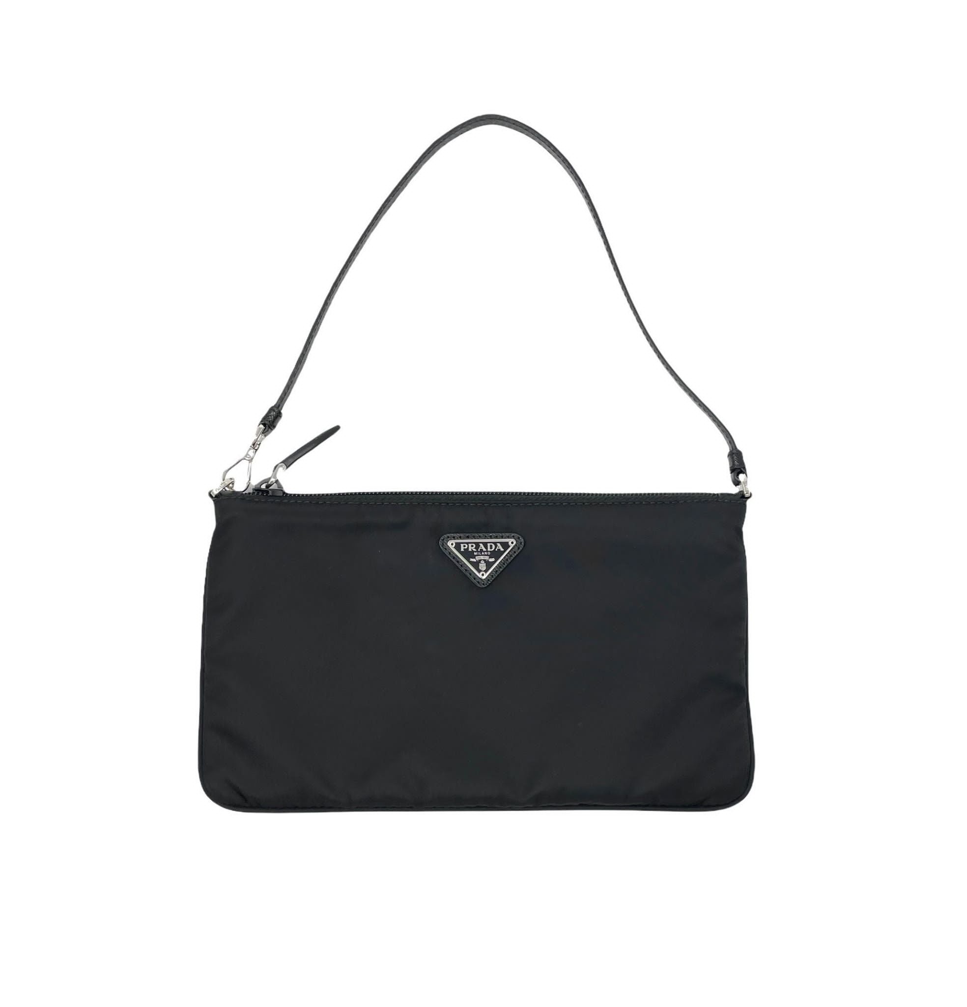 Prada Black Nylon Mini Shoulder Bag - Handbags