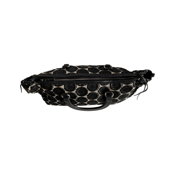 Prada Black Polka Dot Top Handle - Handbags