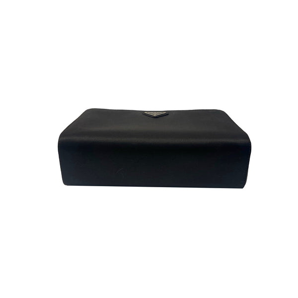 Prada Black Satin Mini Box Bag - Handbags