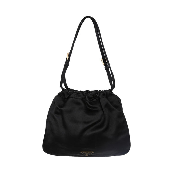 Prada Black Satin Mini Top Handle - Handbags