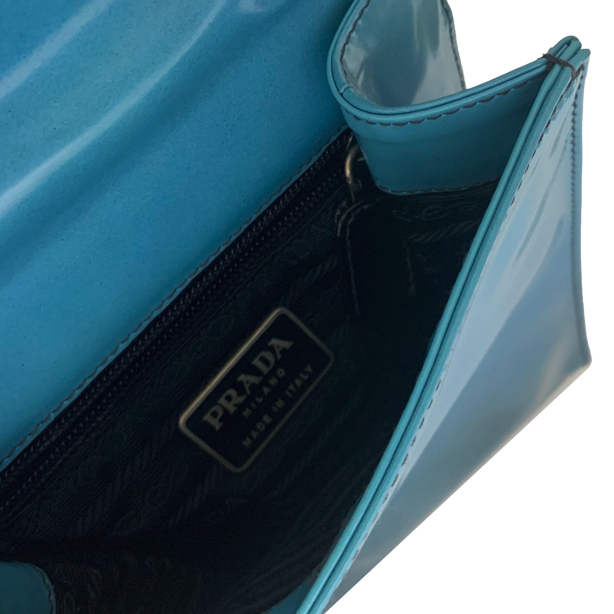 Prada Blue Ombre Top Handle Bag - Handbags
