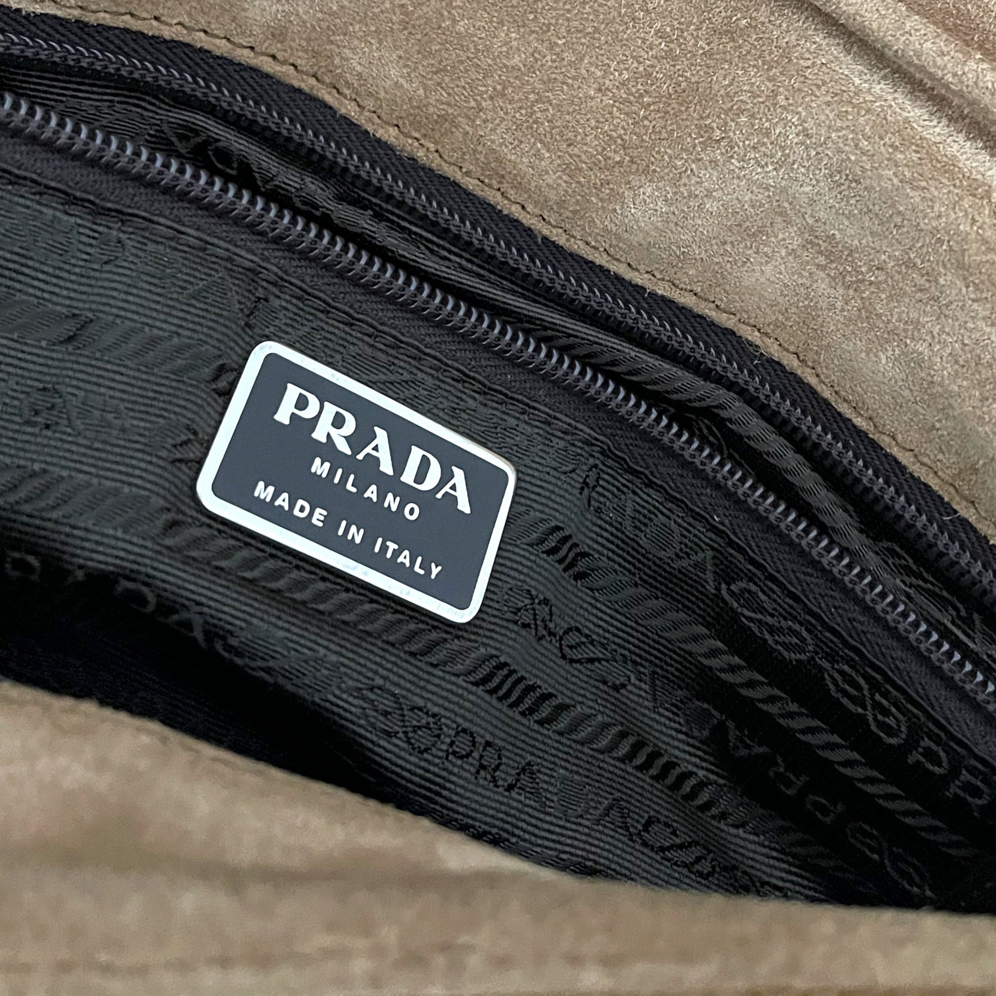 Prada Brown Knit Shoulder Bag - Handbags