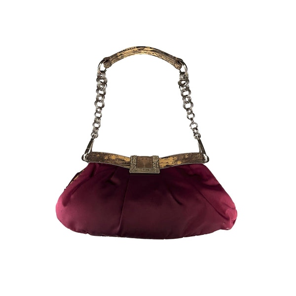 Prada Burgundy Ombre Chain Shoulder Bag - Handbags