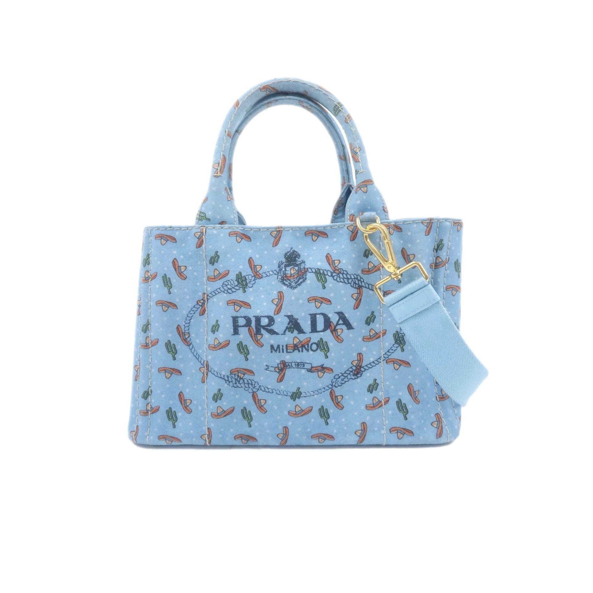 Prada Cactus Print 2way Tote - Handbags