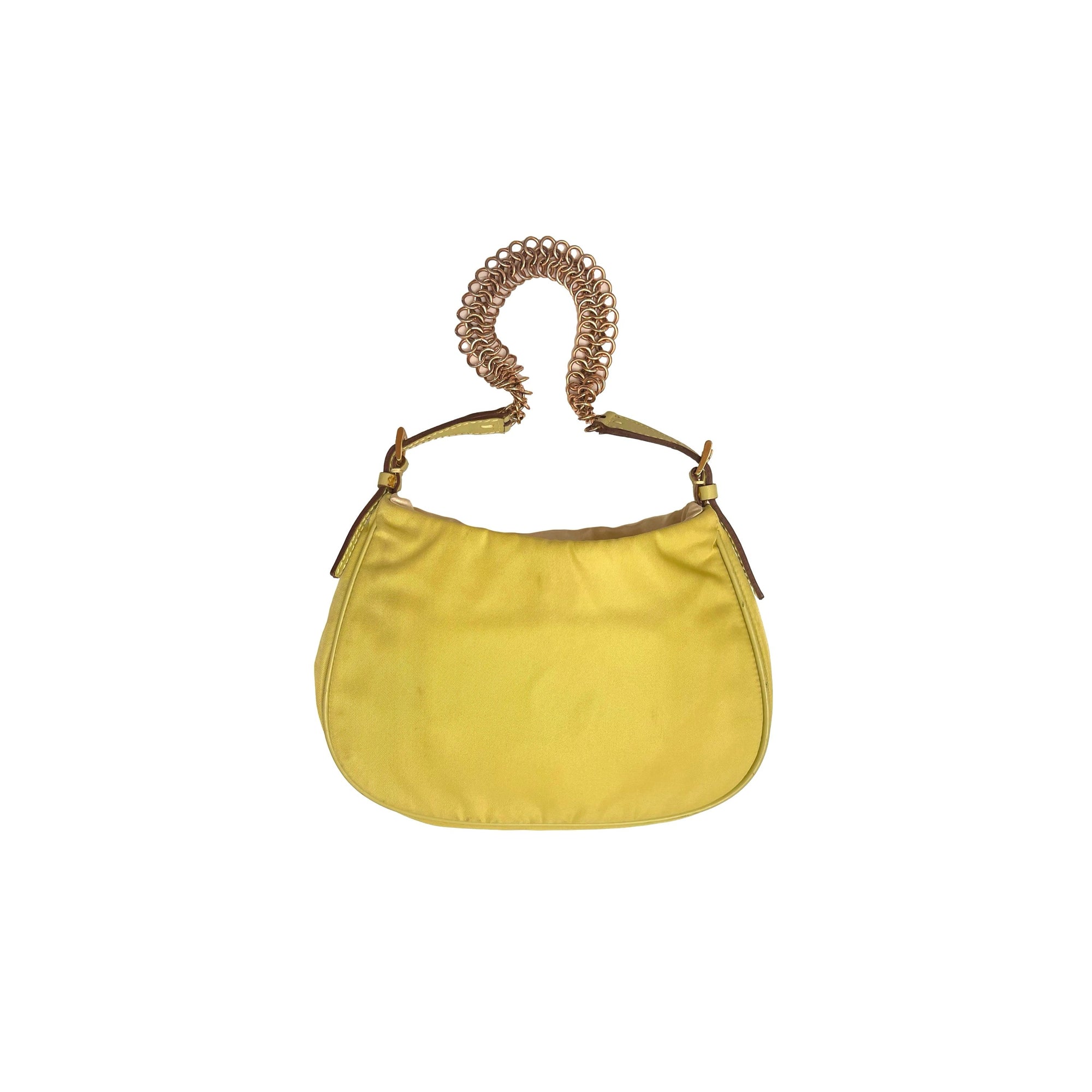 Prada Chartreuse Mini Nylon Chain Bag - Handbags