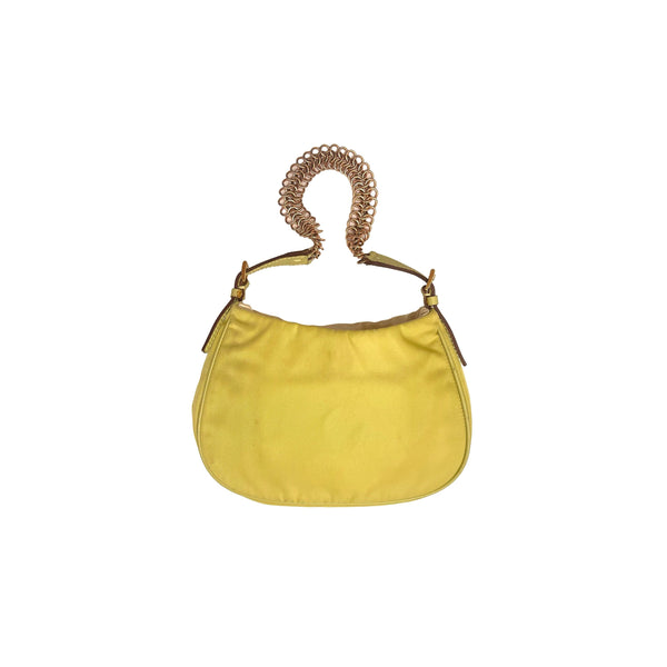 Prada Chartreuse Mini Nylon Chain Bag - Handbags