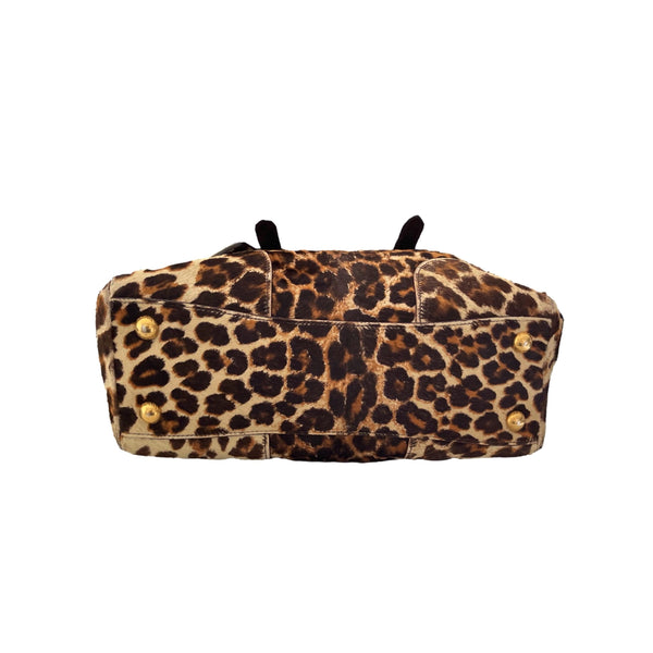 Prada Cheetah Calf Hair Bowling Bag - Handbags