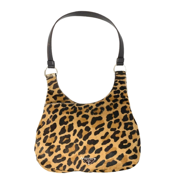 Prada Cheetah Calf Hair Mini Shoulder Bag - Handbags