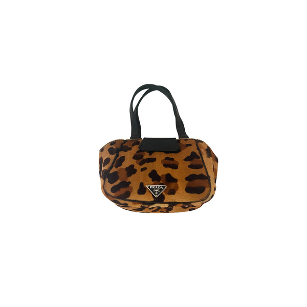 Prada Cheetah Calf Hair Mini Shoulder Bag - Handbags