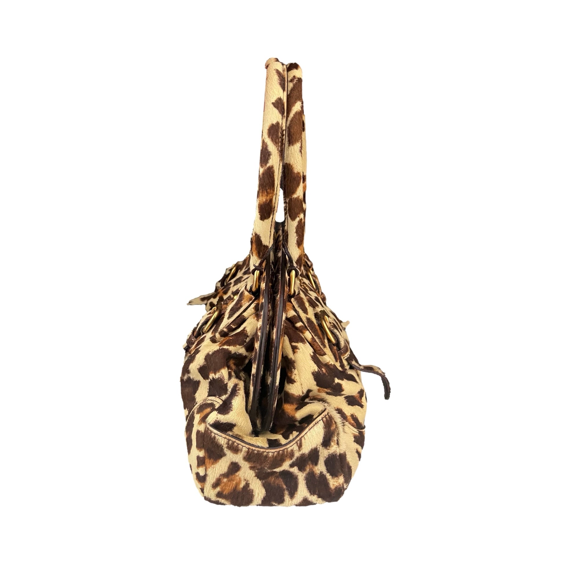 Prada Cheetah Calf Hair Satchel - Handbags