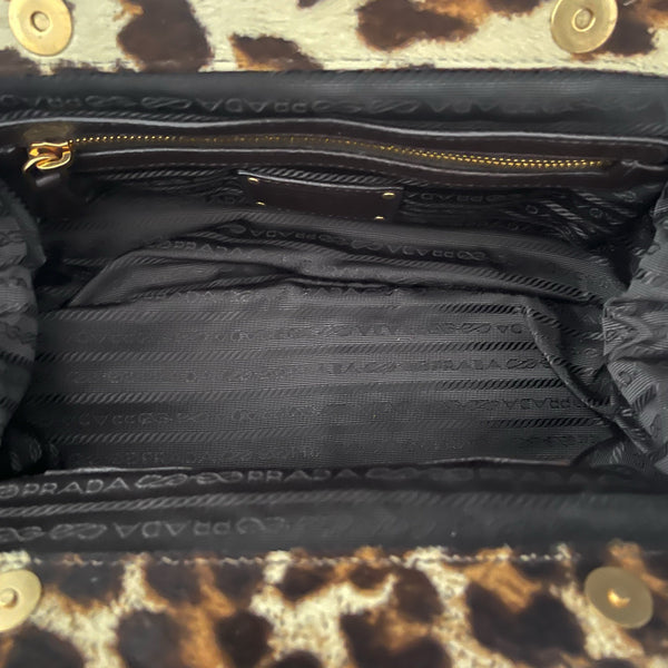 Prada Cheetah Calf Hair Satchel - Handbags