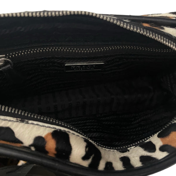 Prada Cheetah Calf Hair Shoulder Bag - Handbags
