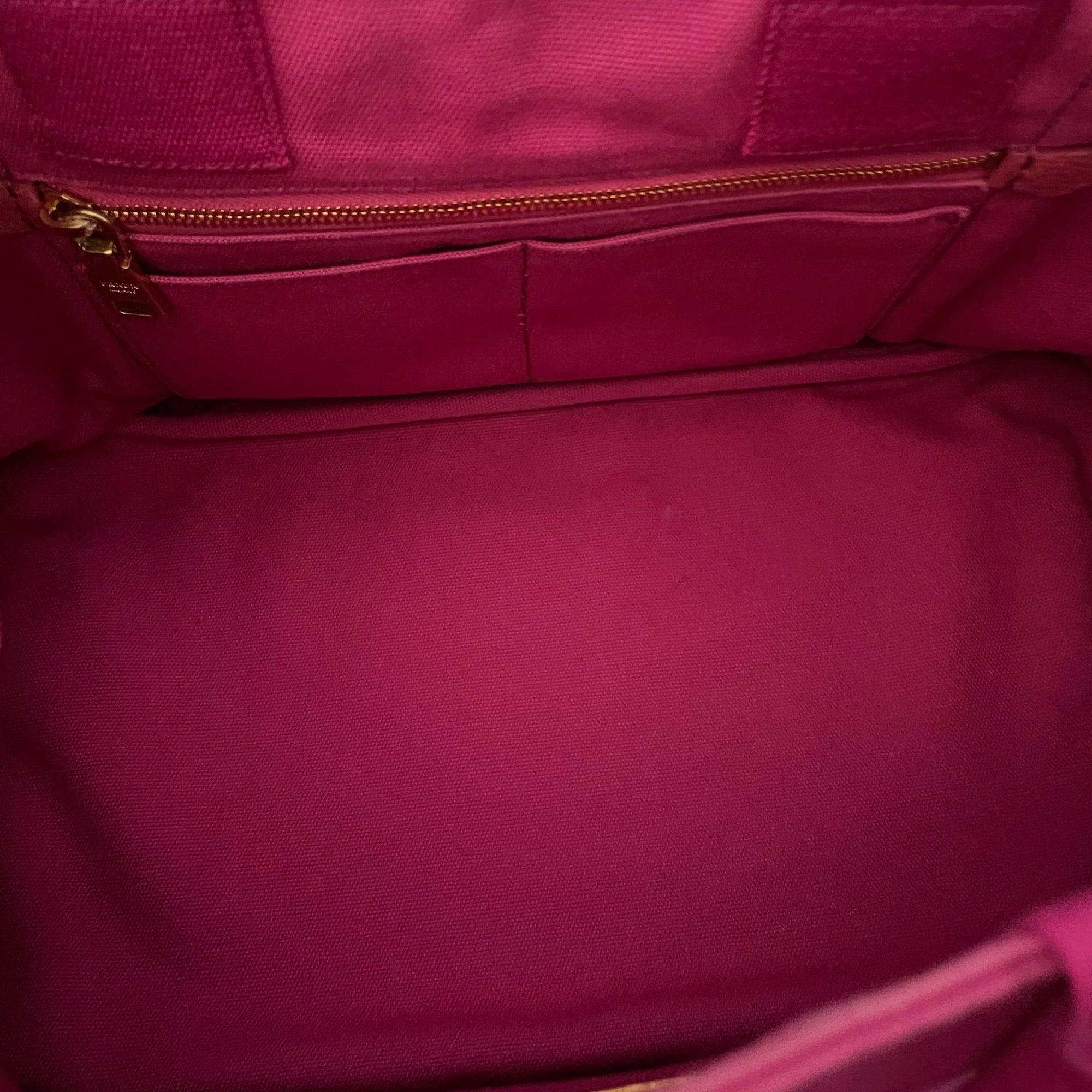 Prada Fuchsia Jumbo Canvas Tote - Handbags