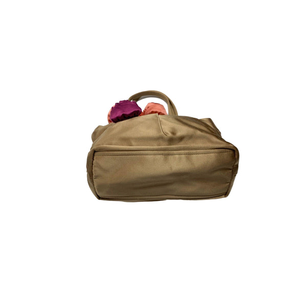 Prada Gold Satin Mini Top Handle Bag - Handbags