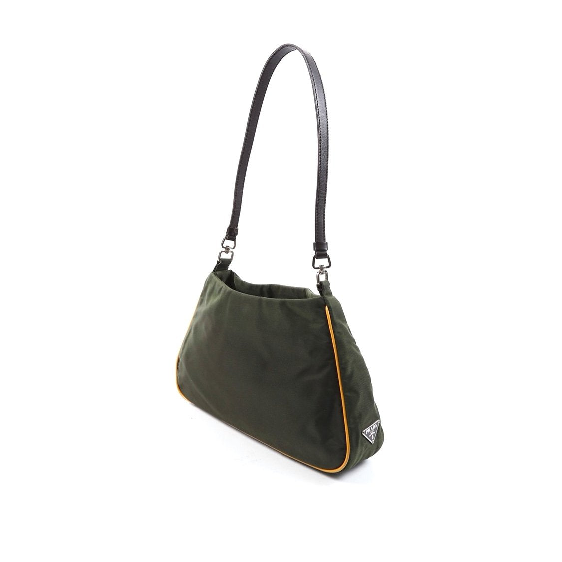 Prada Green Floral Nylon Shoulder Bag - Handbags