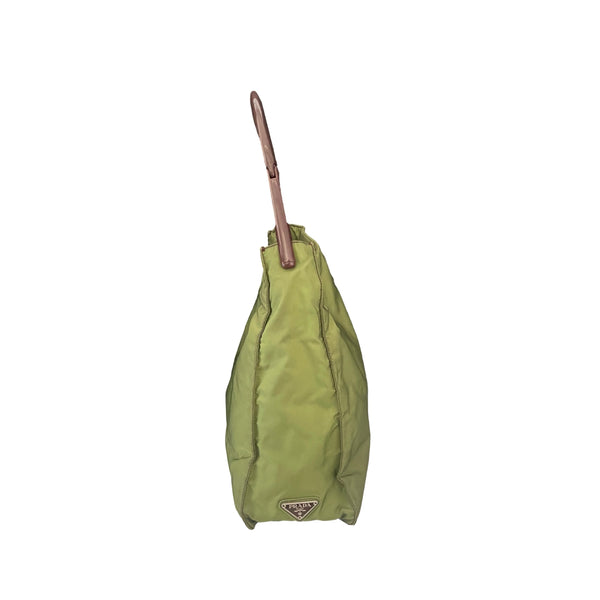 Prada Green Nylon Shoulder Bag - Handbags