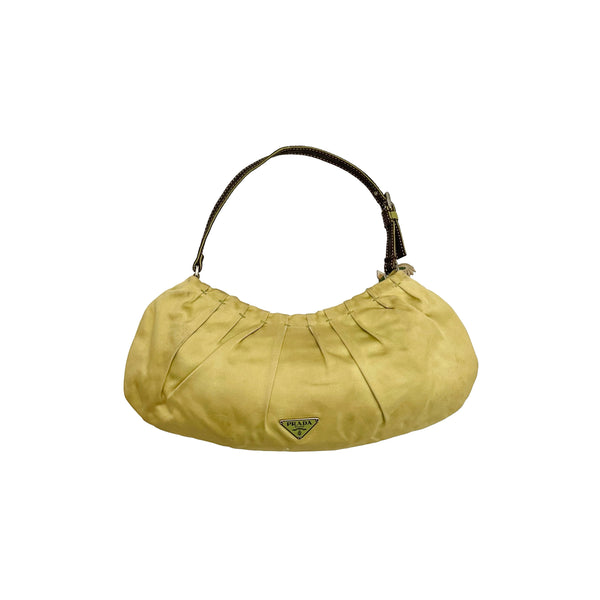 Prada Green Silk Shoulder Bag - Handbags