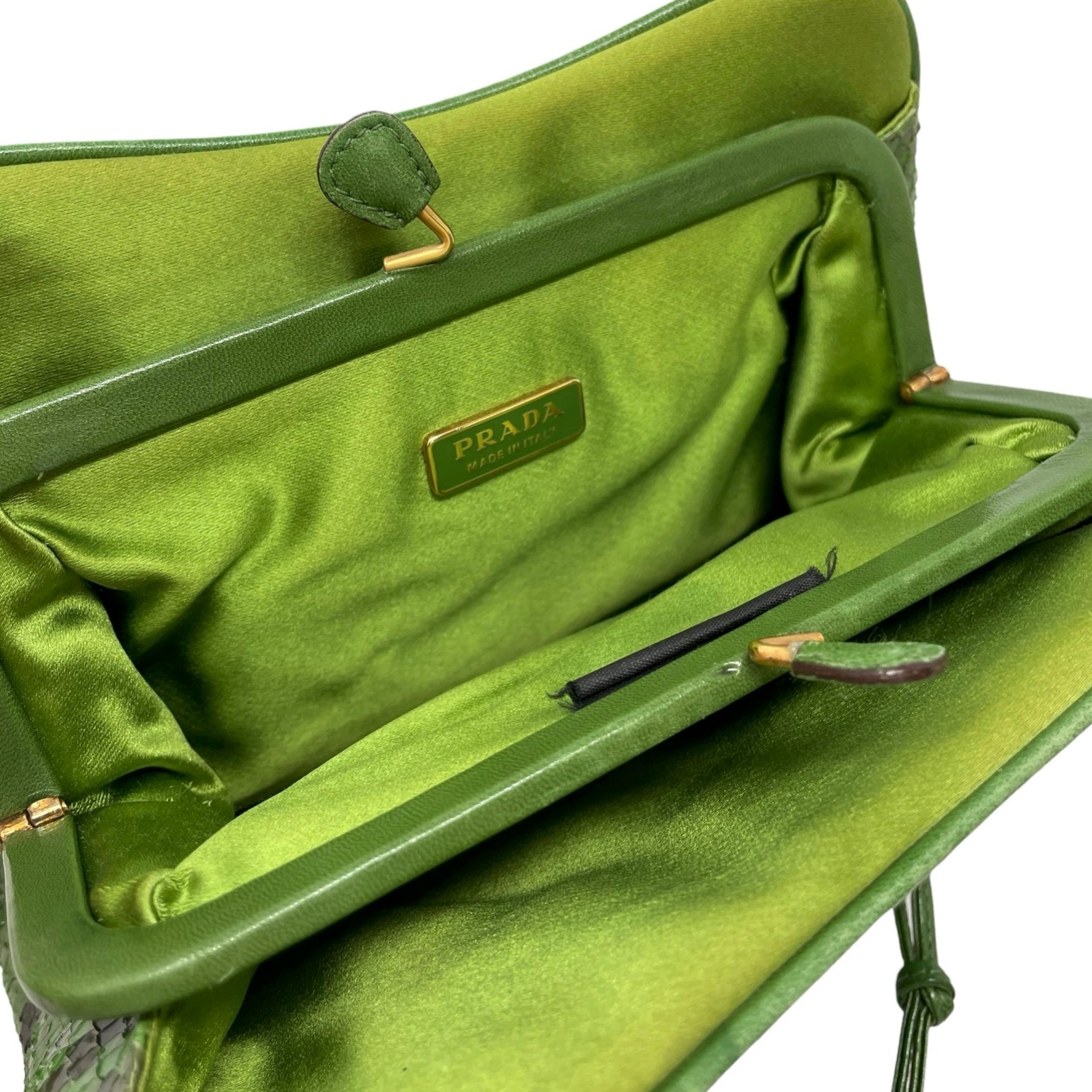 Prada Green Snakeskin Mini Bag - Handbags