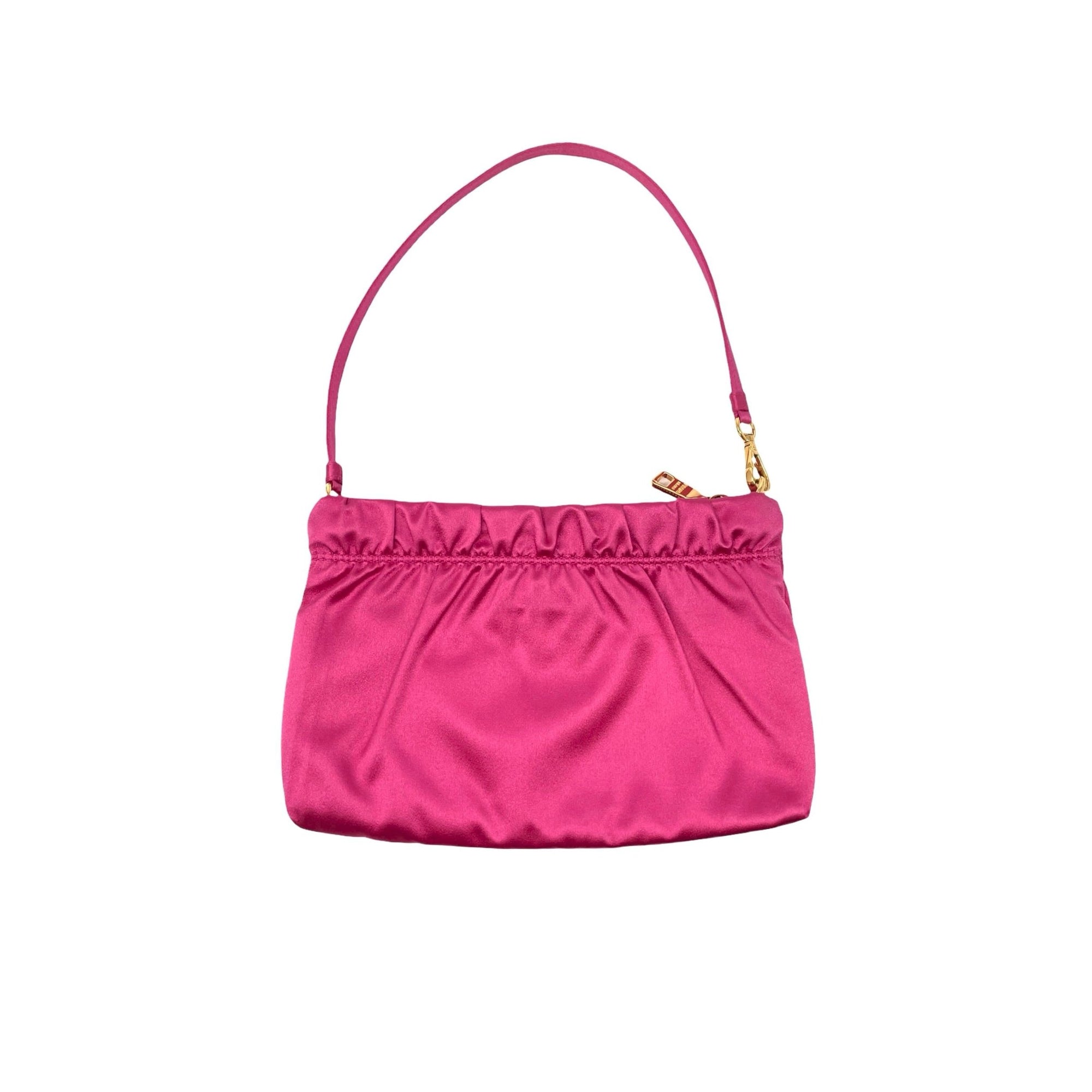 Prada Hot Pink Satin Mini Shoulder Bag - Handbags