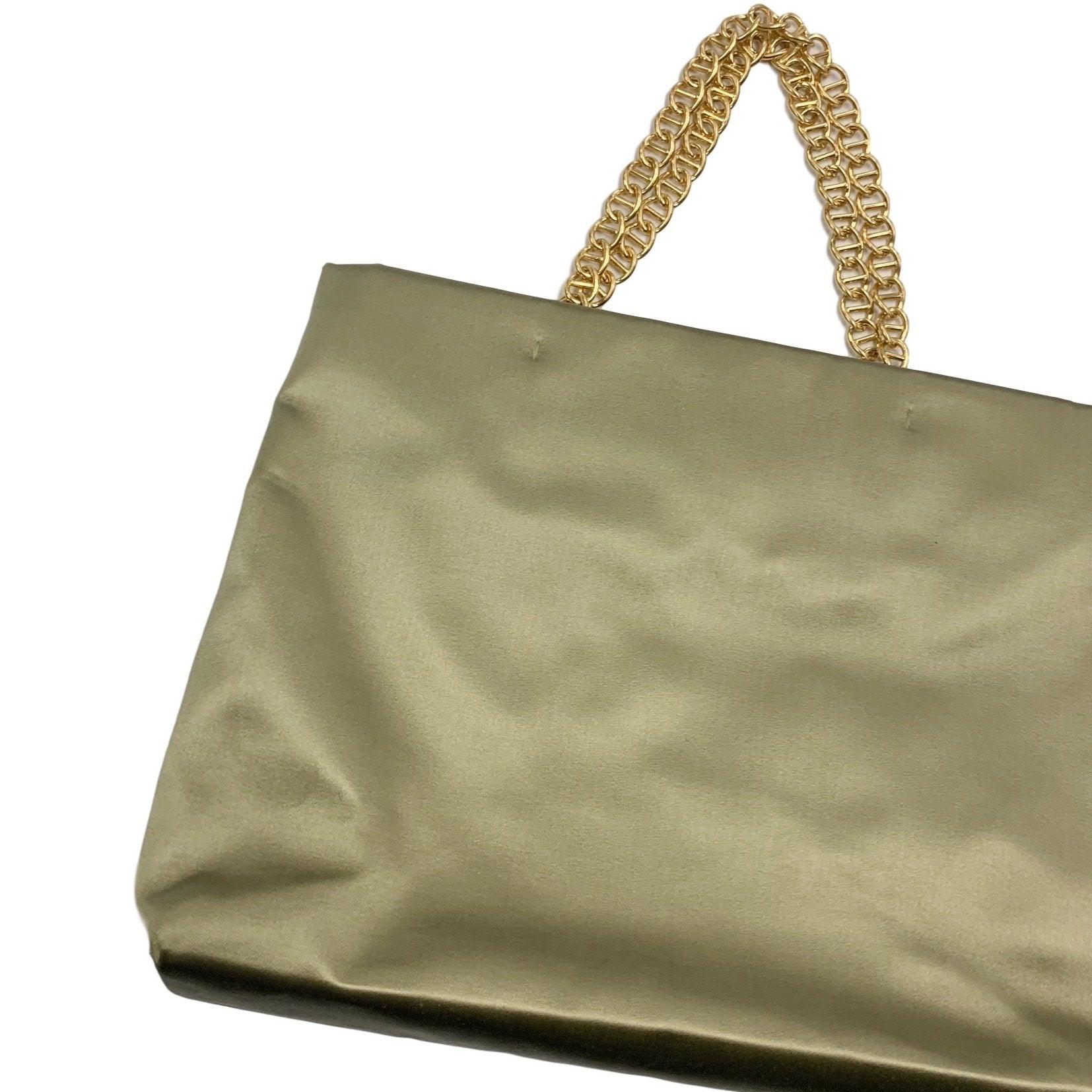 Prada Light Green Satin Chain Bag - Handbags