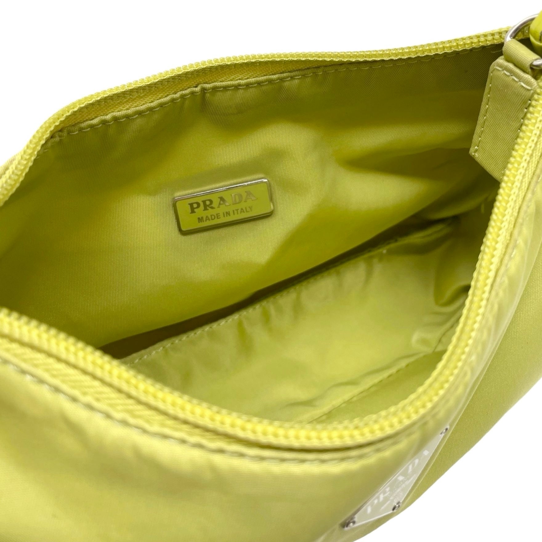 Prada Nylon Mini Shoulder Bag Lime