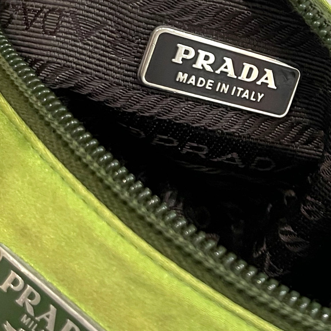 Prada Lime Green Satin Mini Bag - Handbags