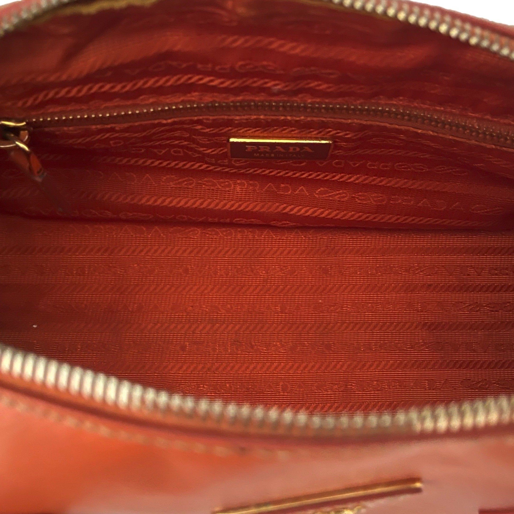 Treasures of NYC - Prada Orange Barrel Shoulder Bag