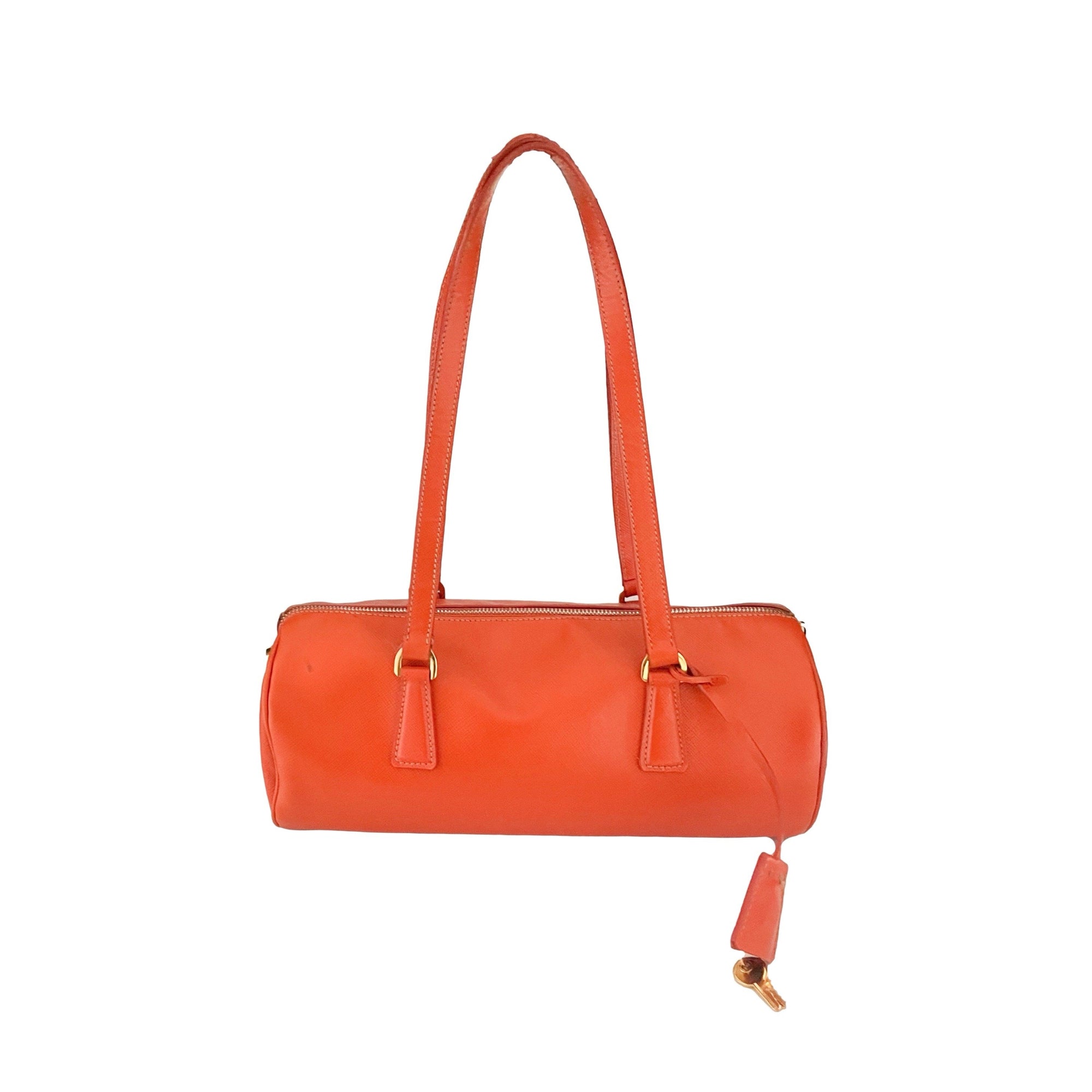 Prada Orange Barrel Shoulder Bag - Handbags