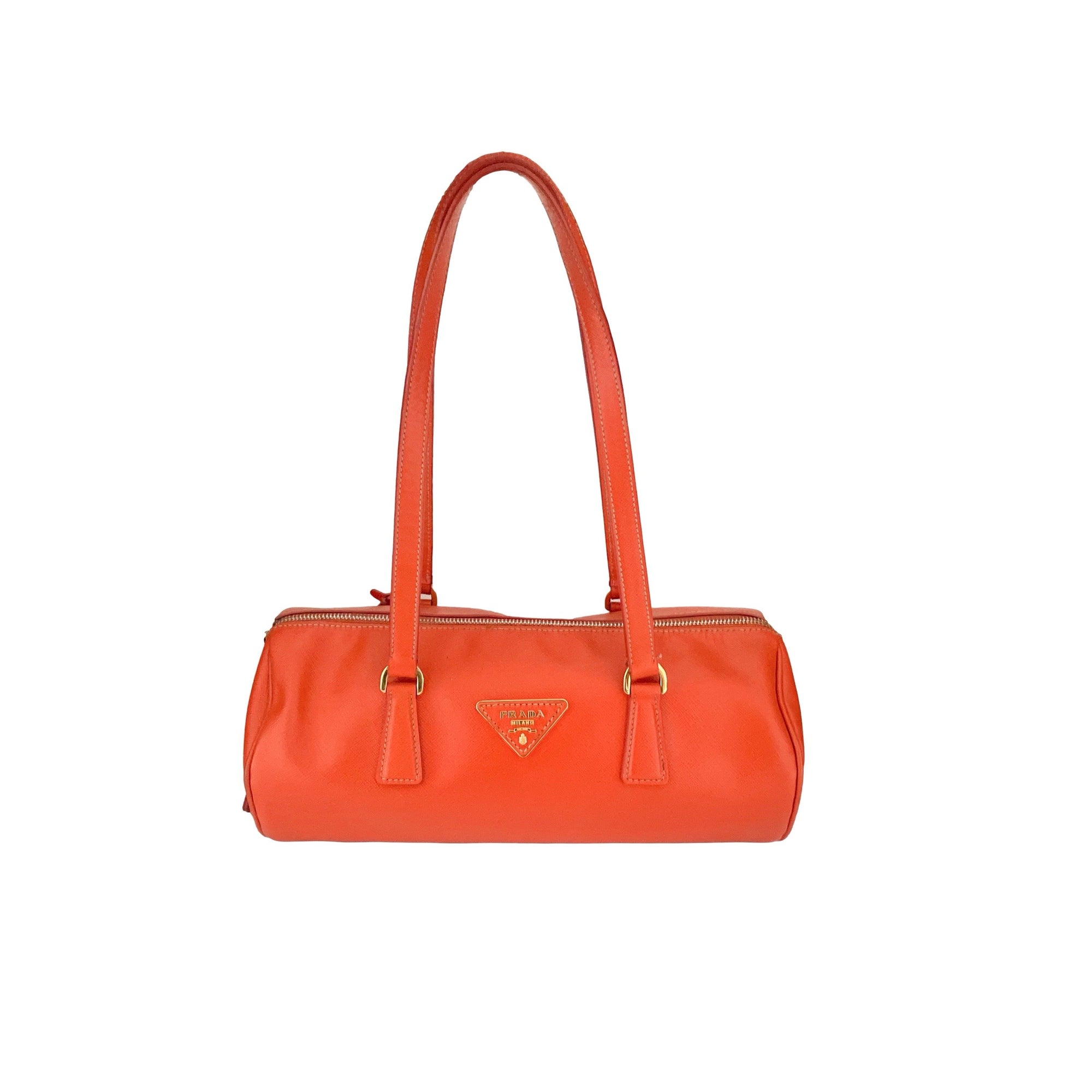 Prada Orange Barrel Shoulder Bag - Handbags