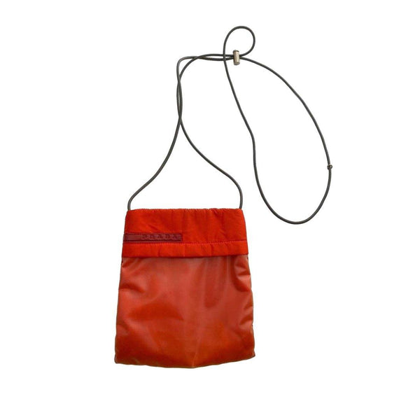 Prada Orange Nylon Utility Bag - Handbags