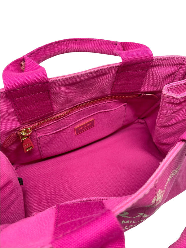 Prada Pink Canvas Tote - Handbags