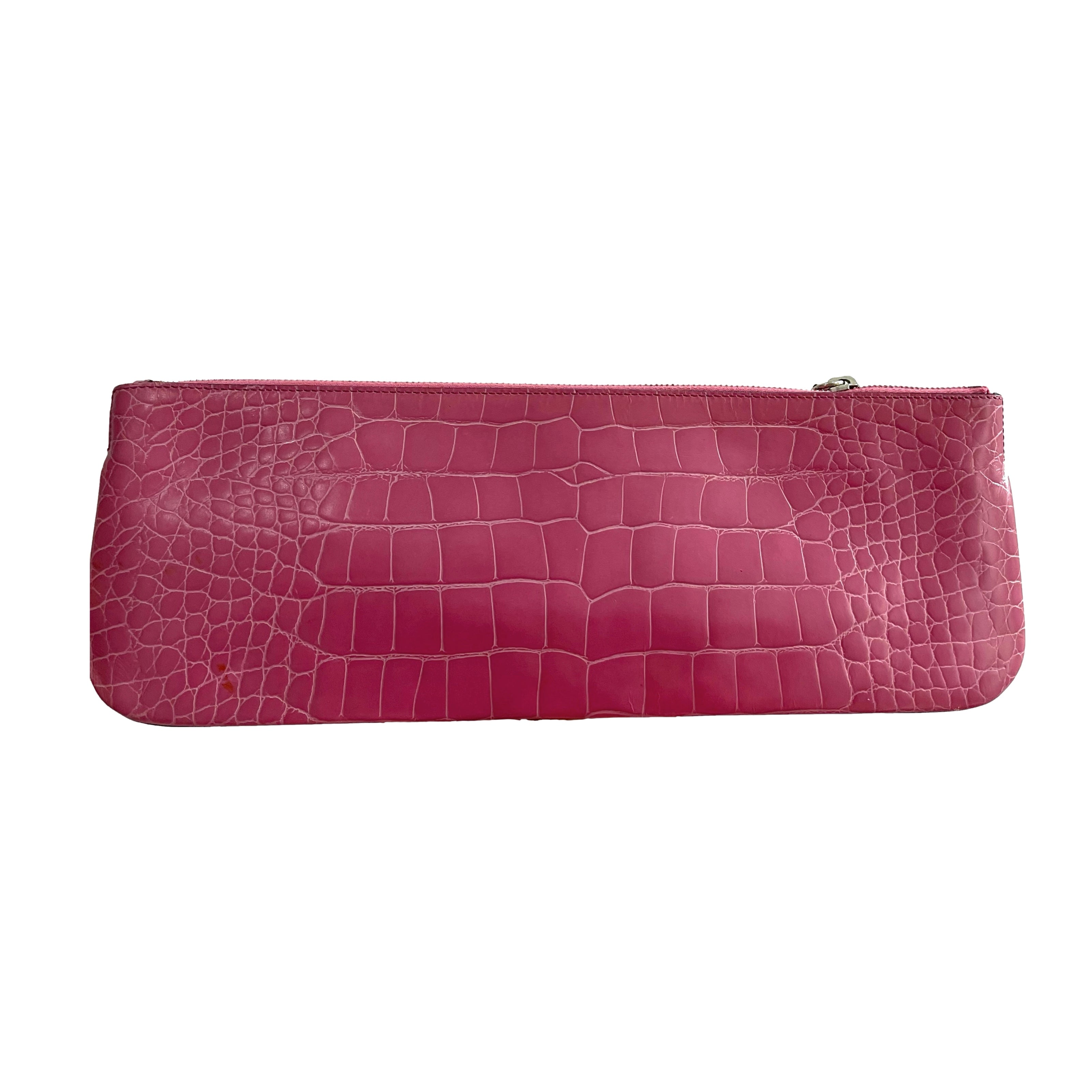 Treasures of NYC - Prada Pink Crocodile Long Clutch