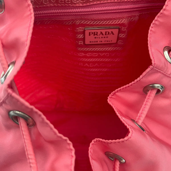 Prada Pink Nylon Backpack - Handbags
