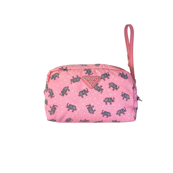Prada Pink Nylon Elephant Wristlet - Handbags