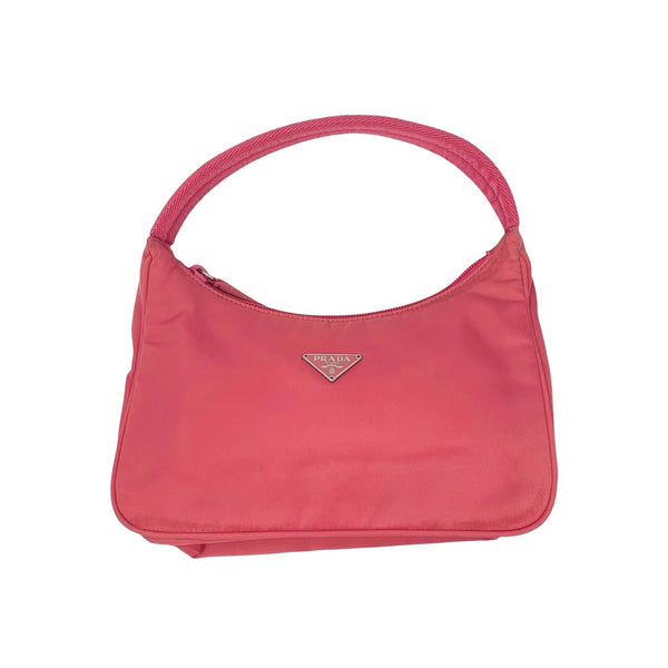 Prada Pink Nylon Shoulder Bag - Handbags