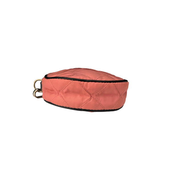Prada Pink Quilted Logo Wristlet - Handbags