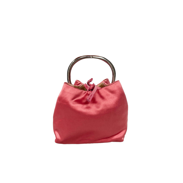 Prada Pink Satin Mini Top Handle - Handbags