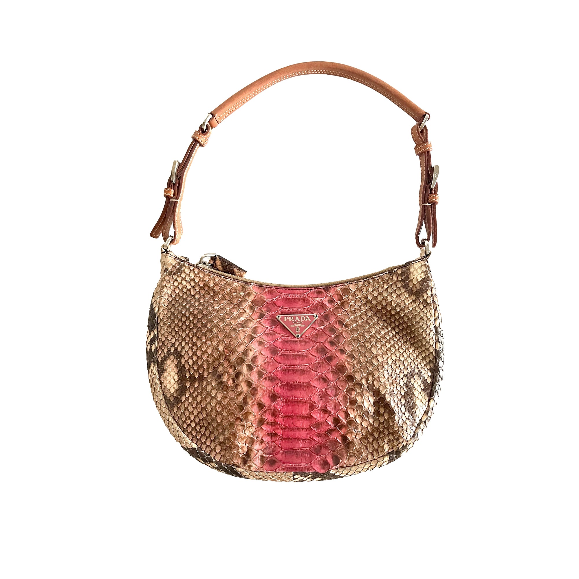 Prada Pink Snakeskin Mini Bag - Handbags