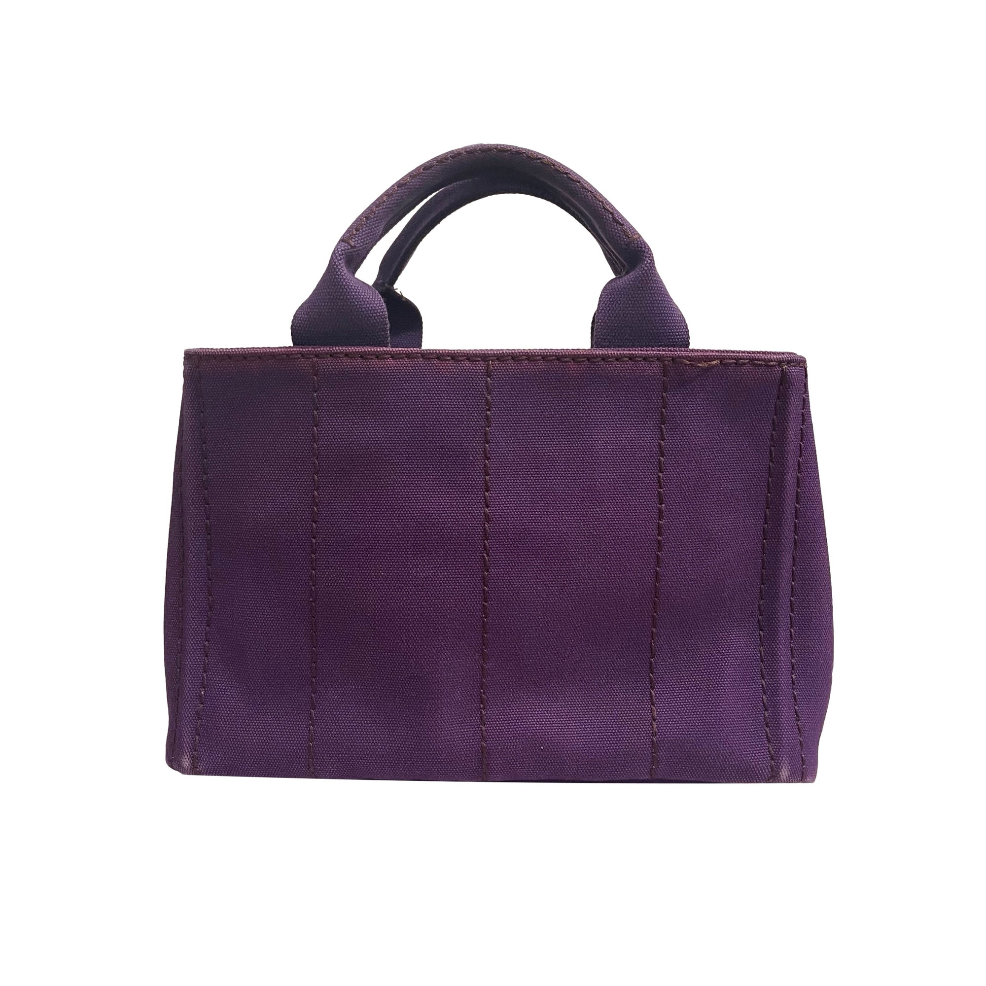 Prada Purple Mini Canvas 2way Tote - Handbags