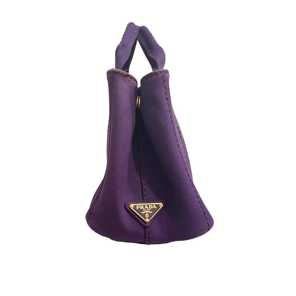 Prada Purple Mini Canvas 2way Tote - Handbags